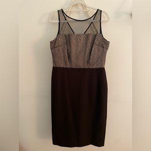 NWT Maggy London Black Dress with Mesh and Sequins